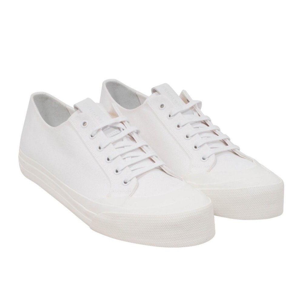 Bottega Veneta Mens Speedster Sneakers 45 US12 White Canvas Low Top Trainers - Picture 2 of 9